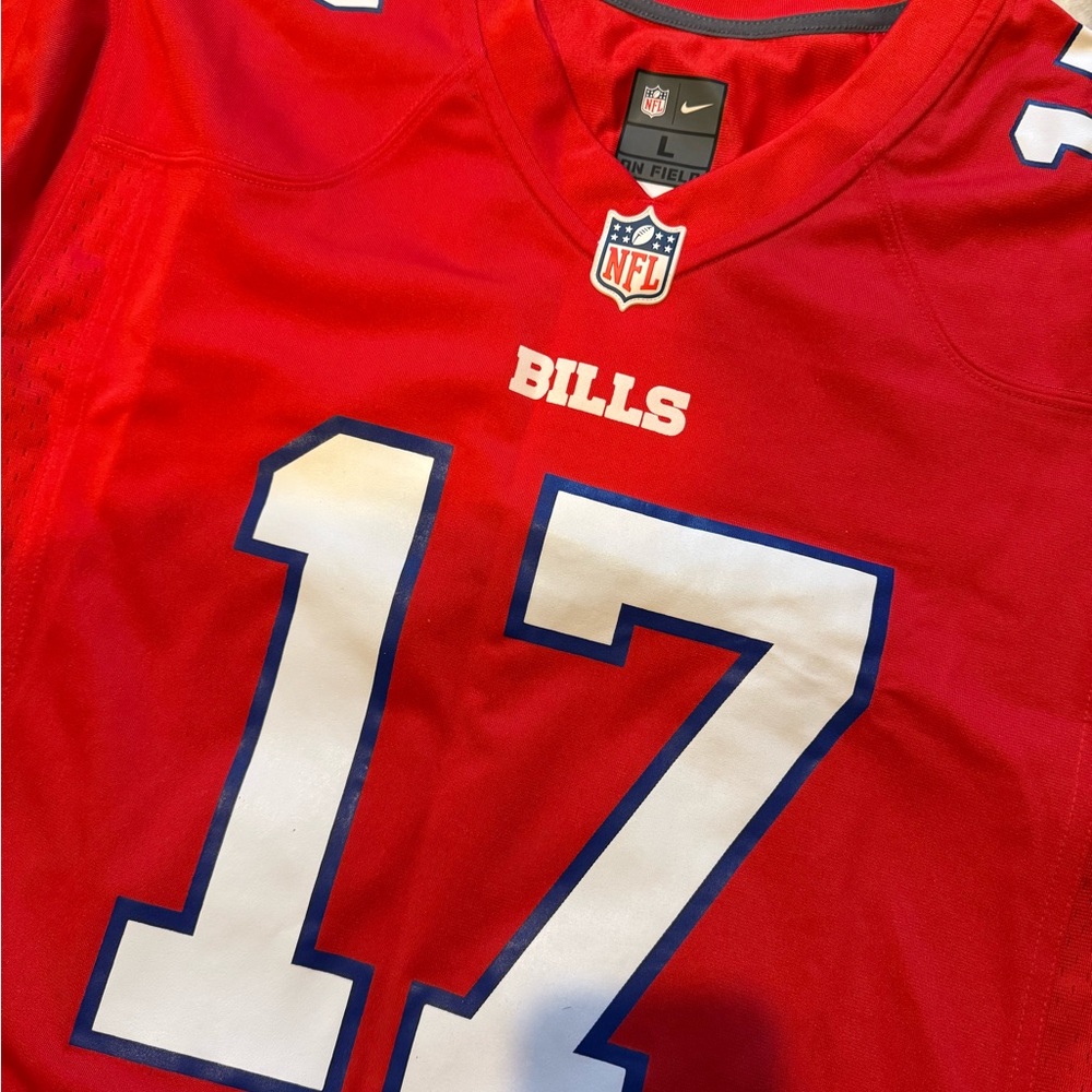 Buffalo Bills Josh Allen NFL Red On-Field Jersey by Nike